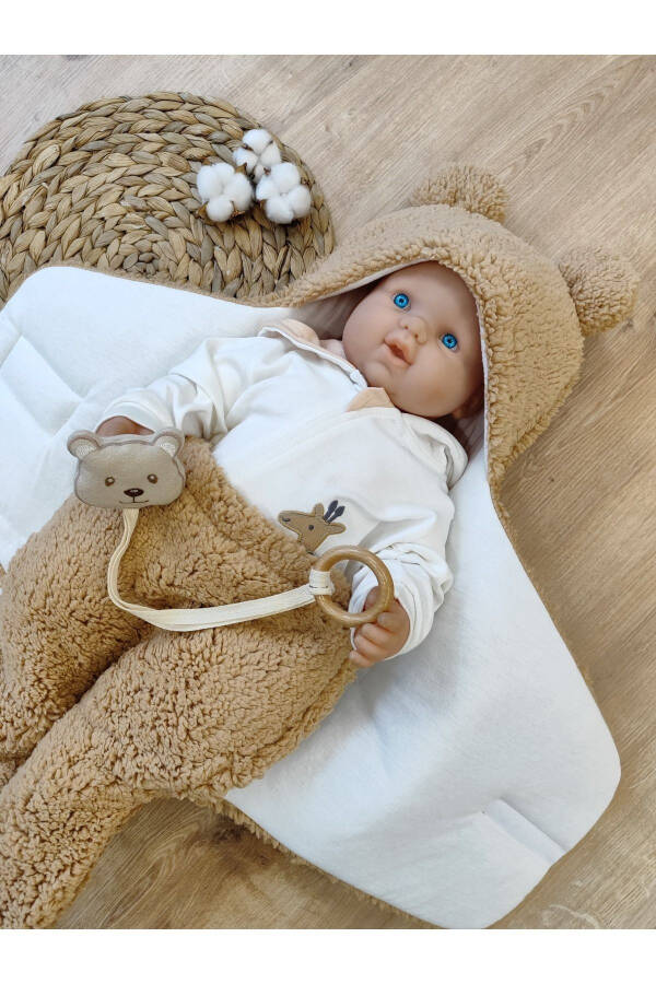 Plush Baby Swaddle Blanket with Toy Sleepsuit Hospital Discharge Gift Wrap - 22