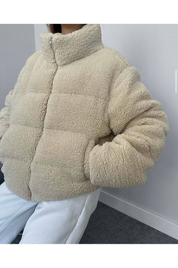 Plush Embossed Teddy Puffer Jacket - 30