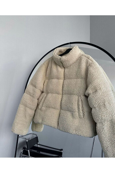 Plush Embossed Teddy Puffer Jacket - 14