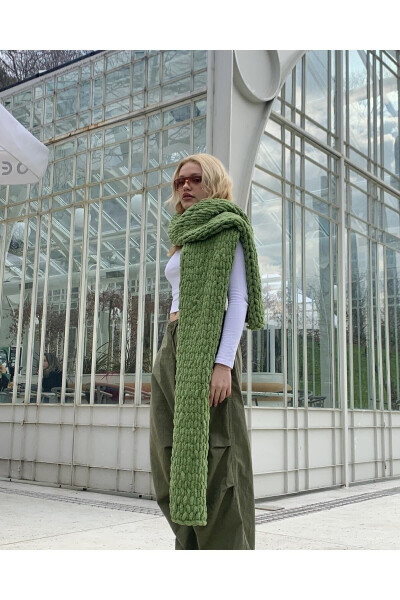 Plush Knit Scarf Shawl - 23