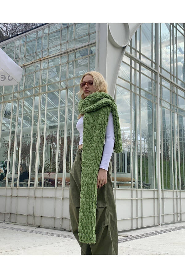 Plush Knit Scarf Shawl - 7