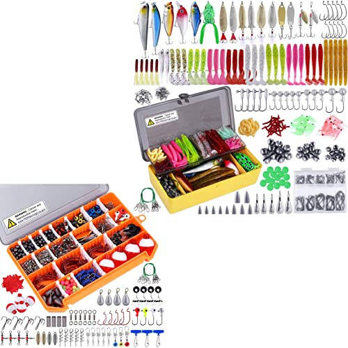 PLUSINNO 302PCS Fishing Lures Baits Tackle, 263PCS Fishing Accessories Kit - 1