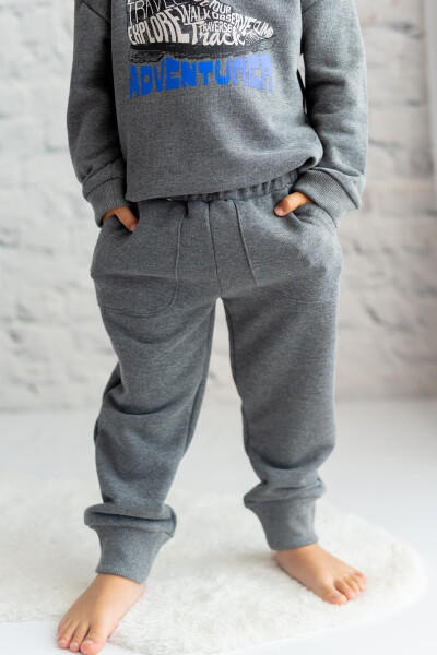 Pocket Detail Sweatpants - Unisex Elastic Leg Sweatpants Pajama - 1