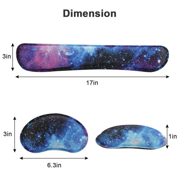 Подставка для запястий клавиатуры с эффектом памяти, EEEkit Подушка для запястий мыши, для офиса, компьютера, ноутбука, Mac, комфортная, легкая, для облегчения боли при печати, звездная серия - 6