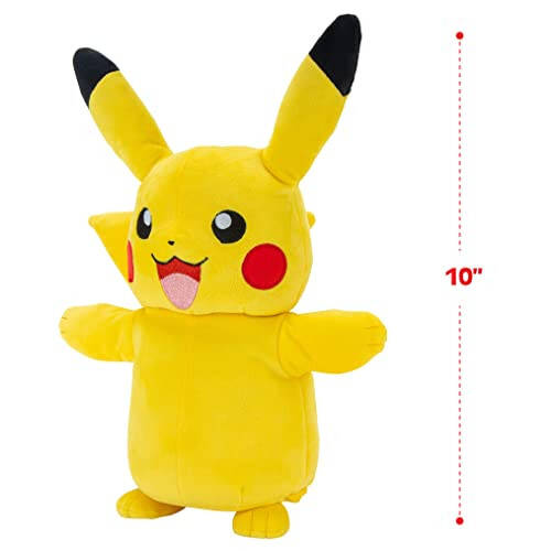 Pokémon Pikachu Electric Charge Plush - 10 Inch Interactive Plush with Lights, Voice Reactions, and Thunder FX - 6