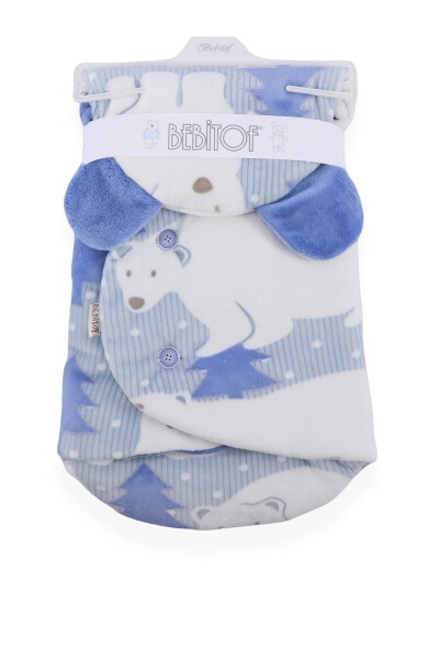 Polar Bear Patterned Swaddle (0-6 Months) - 4