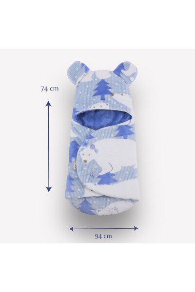 Polar Bear Patterned Swaddle (0-6 Months) - 5