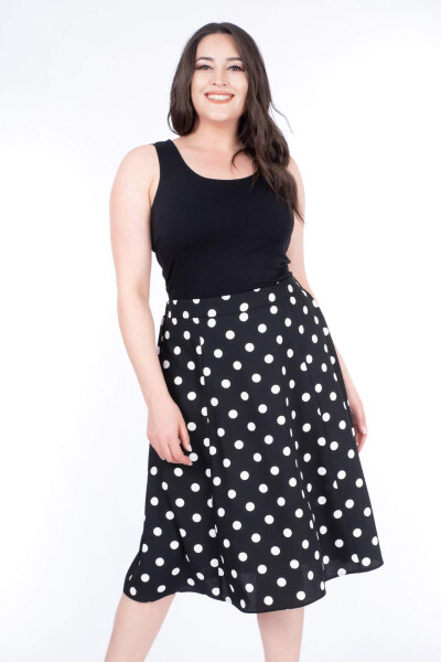 Polka Dot Bell Skirt - 1