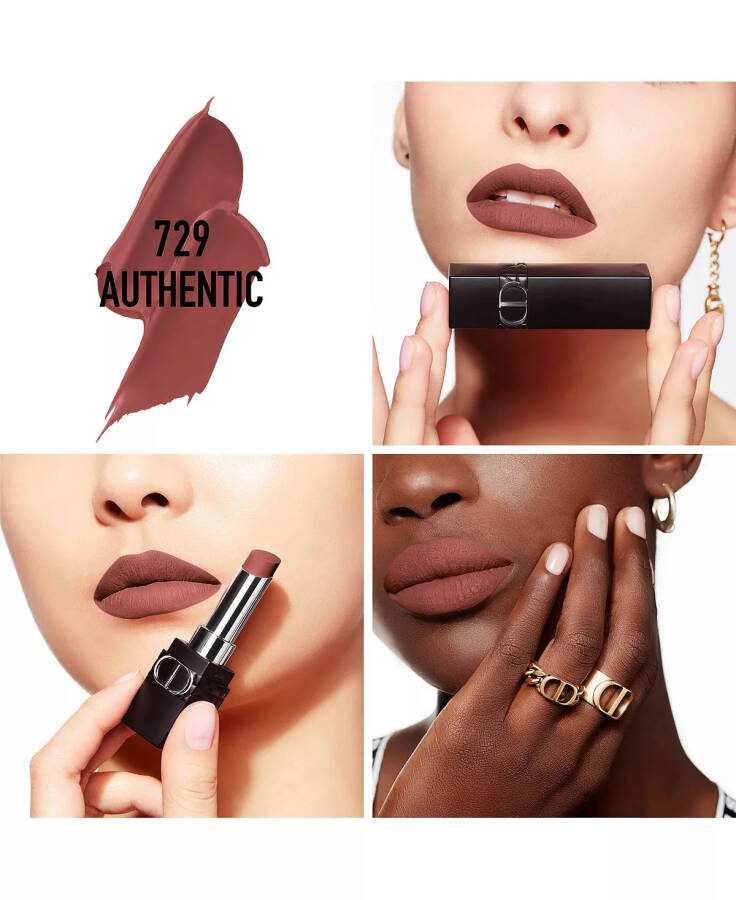 Помада Rouge Dior Forever Transfer-Proof 729 Authentic (Глубокий пурпурный) - 3