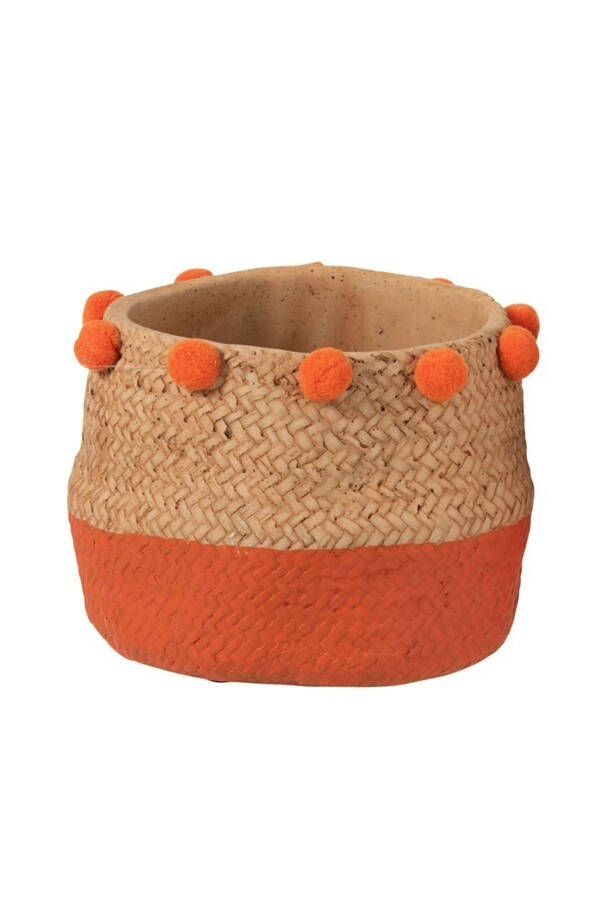 Pompom Pot Orange/l - 1