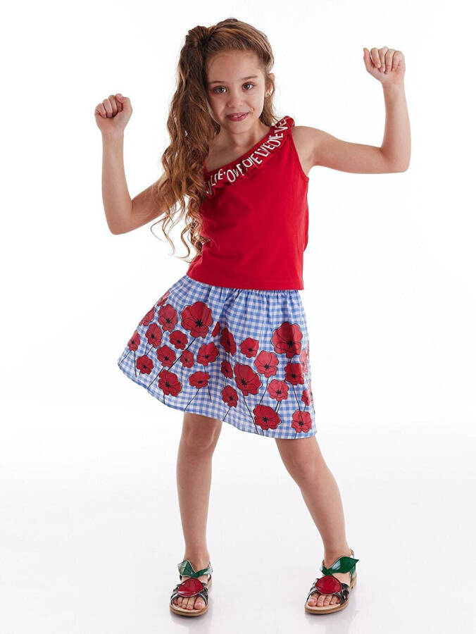 Poppy Girl T-shirt Skirt Set - 1