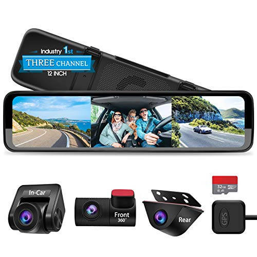 PORMIDO Triple Mirror Dash Cam 12