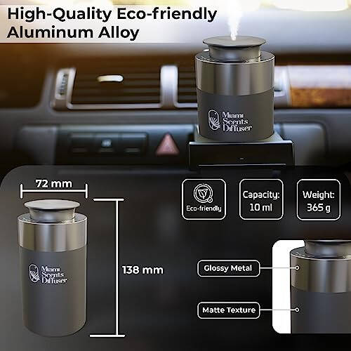 Portable & Car Diffuser + Sandalwood Essential Oil Included, Elevate Your Driving with Our Car Diffuser for Essential Oils, Car Diffuser Air Freshener, Waterless Diffusers and Car Essential Oil Diffuser - 12