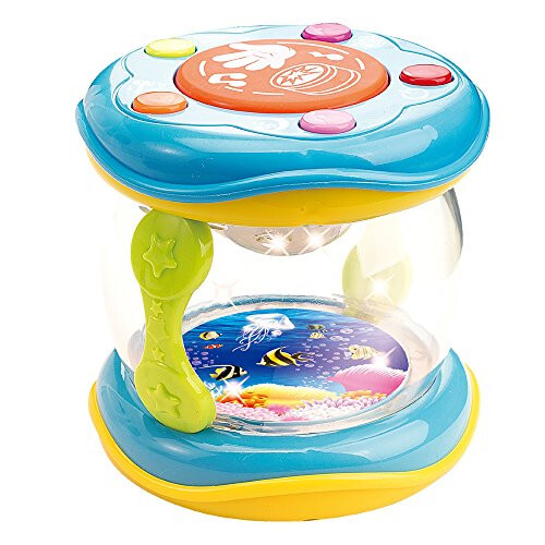 Portable First Drum Musical Instrument - Educational Toy for Children Learning and Entertainment. Small Size and Soft Sounding - 1