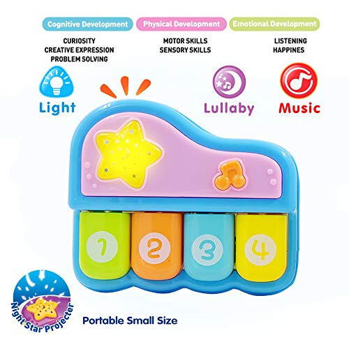 Portable First Piano. Educational Toy for Music Learning and Entertainment for Ages 9 Month to 4 Years - 2