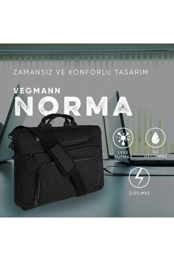 Портфель и сумка для ноутбука Norma 17-17,3 дюйма черного цвета - 2