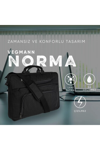 Портфель и сумка для ноутбука Norma 17-17,3 дюйма черного цвета - 6