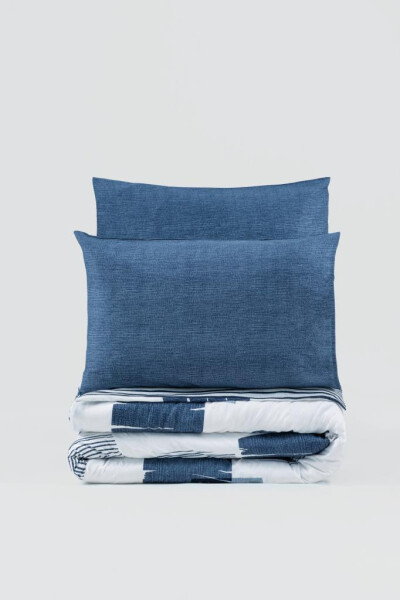 Постельный набор Cotton Box Modern для двуспальной кровати Solito Indigo - 10