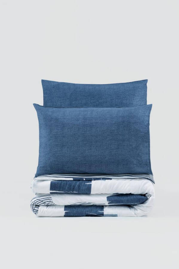 Постельный набор Cotton Box Modern для двуспальной кровати Solito Indigo - 4