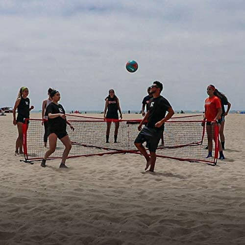 PowerNet 4 Way Soccer Tennis Net, Fun New Game and Training Equipment, Play at The Park or Beach, 2 Sizes - 6