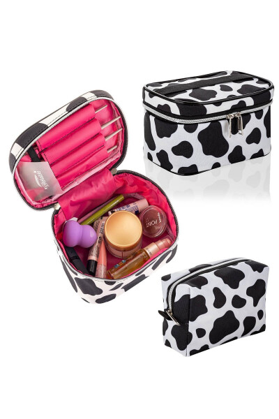 Practical 2-Piece Makeup Organizer Stylish Travel Makeup Bag Set Multifunctional Cosmetic Bag - 1