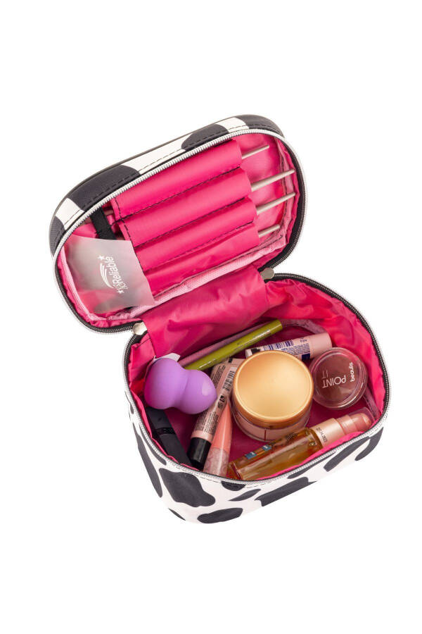 Practical 2-Piece Makeup Organizer Stylish Travel Makeup Bag Set Multifunctional Cosmetic Bag - 3