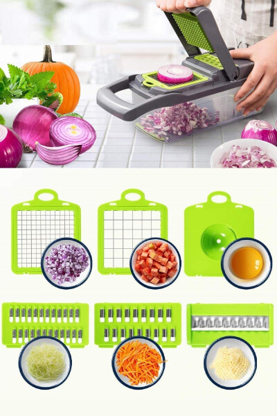 Practical Container Vegetable Potato Slicer Chopper Grater Set 13 Pieces - 12