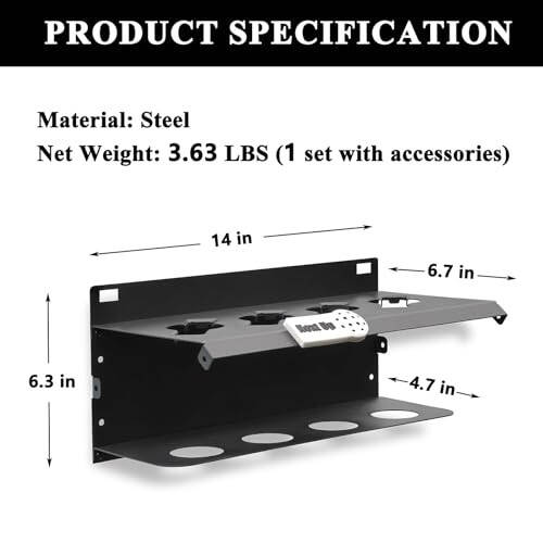 PRAMOON Pickleball Paddle Rack, 4/8/12-Paddle Holder, with Label to Track Next Up Players, Multiple Racks are Spliced to Achieve Expansion, Fence or Wall Mount, Steel, Black - 11