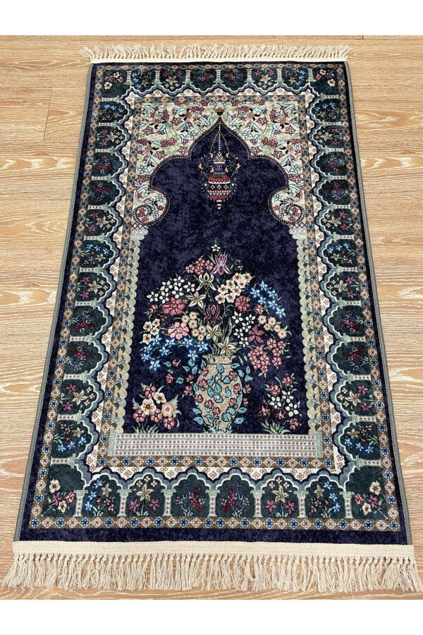 Prayer Rug with Fringe (LATEX BASE) 75x125 Dimensions - 1