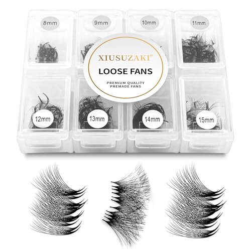 Premade Fans Eyelash Extensions 600 Fans 12D Volume Lash Extensions 0.07 Thickness Eyelash Extension C Curl Premade Lash Fans Mix 8-15mm Fluffy Soft Handmade Loose Fan (600Fans-12D-0.07-C,8-15mm) - 4