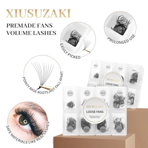 Premade Fans Eyelash Extensions 600 Fans 12D Volume Lash Extensions 0.07 Thickness Eyelash Extension C Curl Premade Lash Fans Mix 8-15mm Fluffy Soft Handmade Loose Fan (600Fans-12D-0.07-C,8-15mm) - 5