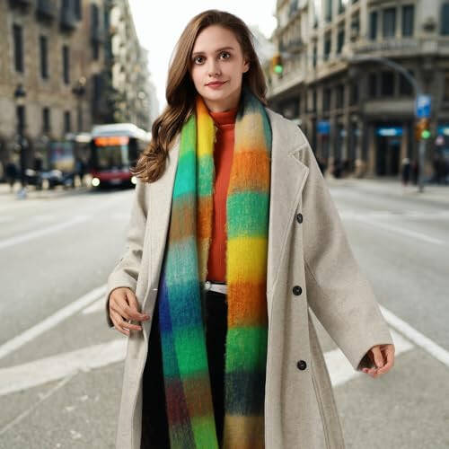 Premillow Scarf for Women - Winter Long Scarf Warm and Fashion, Shawls and Wraps for Evening Dresses Pashmina Large Blanket Scarf - 2