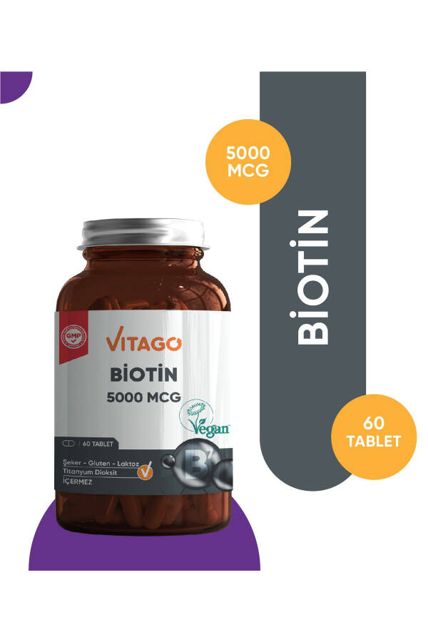 Premium Biotin 5000 Mcg 60 Tabletka - 1