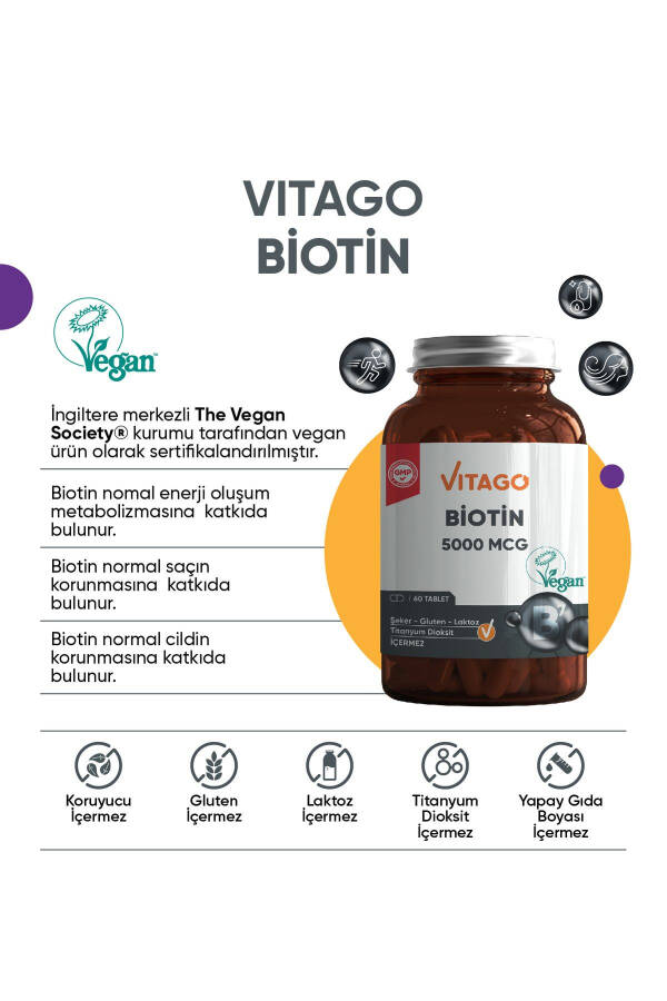 Premium Biotin 5000 Mcg 60 Tabletka - 2