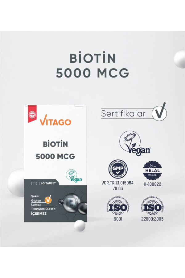 Premium Biotin 5000 Mcg 60 Tabletka - 8