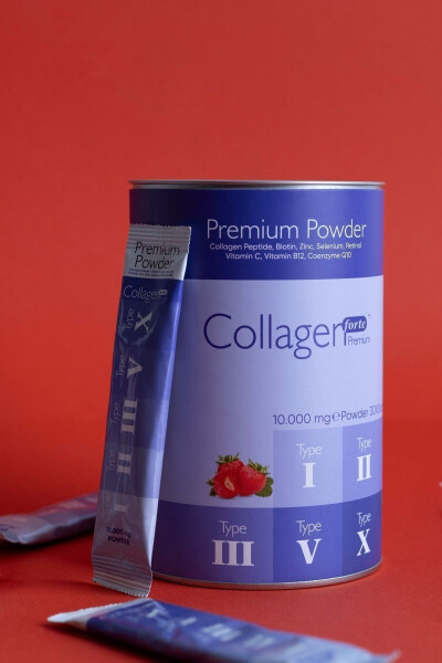 Premium Collagen Powder 10g X 30 Sachets Biotin & Multivitamin Strawberry Flavored - 1