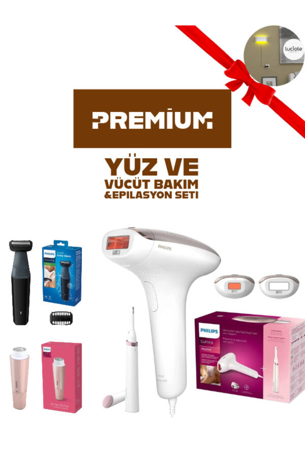 PREMIUM Face and Body Care & Laser Hair Removal Set, Hair Removal, Pencil Corrector FULL Set + Lamp Gift - 9