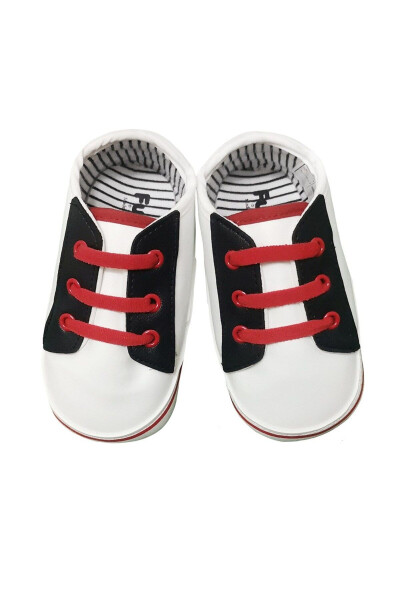 Premium Lace-Up Leather Baby Booties Red - 10