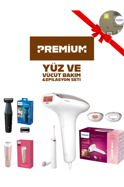 PREMİUM Yüz ve Vücut Bakım & Lazer Epilasyon Seti, Tüy Alma, Kalem Düzeltici FULL Set + Lambader Hediye - 9