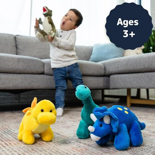 Prextex Peluş Dinozor Peluş Oyuncak, 4'lü Paket, 10 inç Sevimli Dinozor Peluş Oyuncaklar 3 Yaş ve Üzeri Erkek ve Kız Çocukları İçin, Peluş Dinozorlar Erkek Çocuklar İçin, Yumuşak Dinozor Peluş Oyuncaklar Dinozor Parti Hediyeleri, Peluş Dinozor - 4