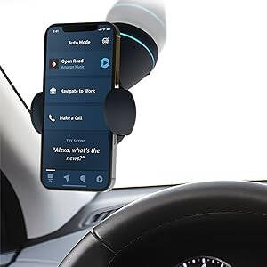 Primoov Suction Cup Phone Mount 360° Rotatable Car Phone Holder [Automatic Clamping Wireless Car Charger iPhone] Cell Phone Automobile Cradles Qi Charger, Car Phone Holder Charger - 9