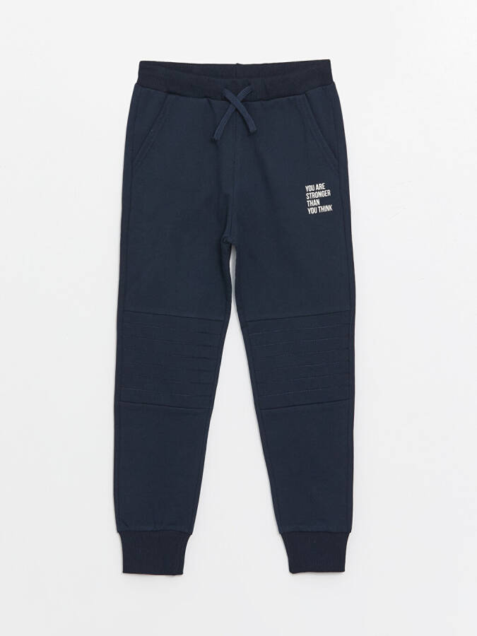 Printed Boys Jogger Sweatpants with Elastic Waistband - 1