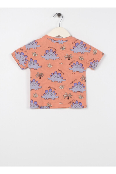 Printed Orange Baby T-shirt 3smb10151tk - 2