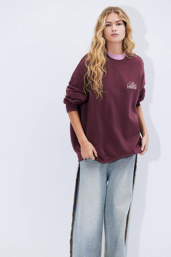 Printed Oversize Sweatshirt - 1