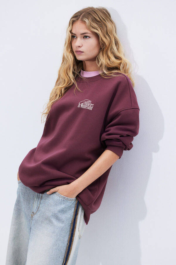 Printed Oversize Sweatshirt - 5