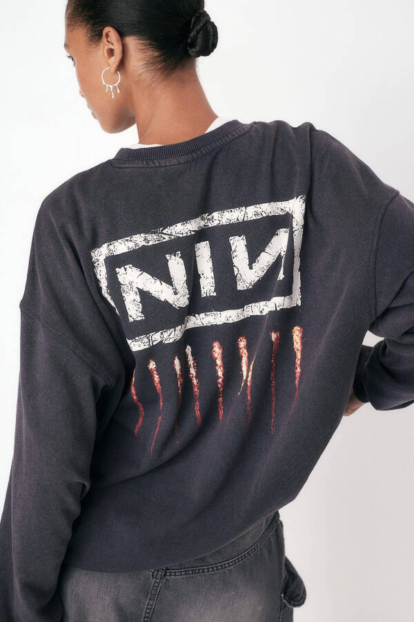 Printed Oversize Sweatshirt - 5