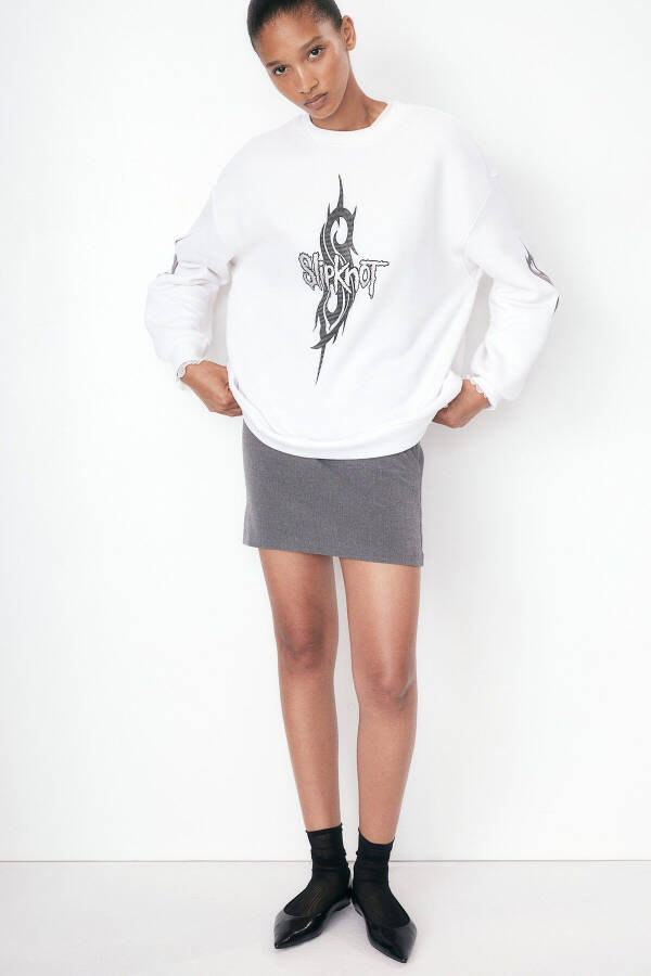 Printed Oversize Sweatshirt - 1