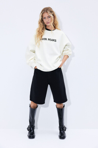 Printed Oversize Sweatshirt - 1