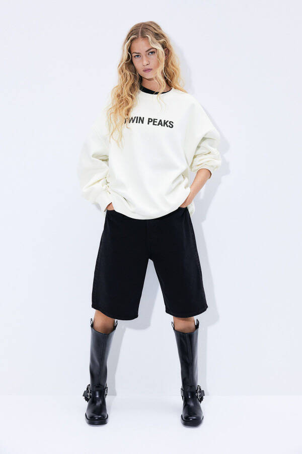 Printed Oversize Sweatshirt - 1