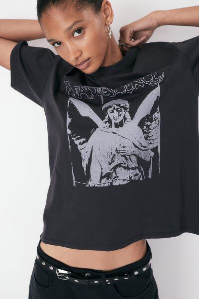 Printed Oversized T-Shirt - 1